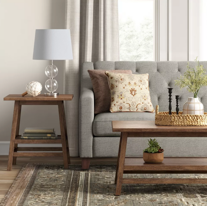 Haverhill Wood End Table Weathered Brown