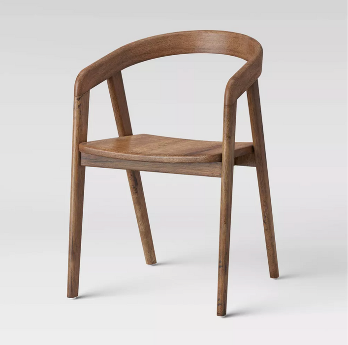 Lana Curved Back Dining Chair Brown