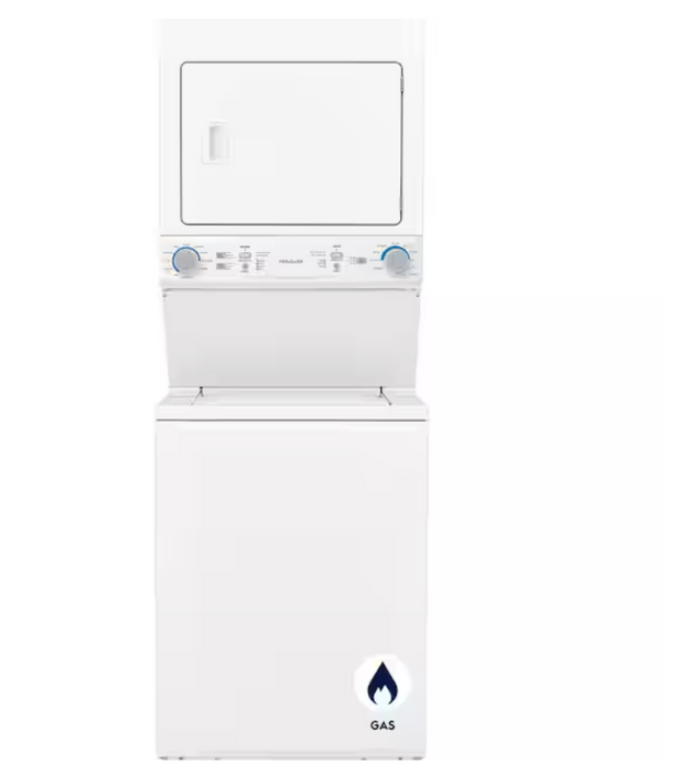 Frigidaire - Gas Washer/Dryer Laundry Center - 3.9 Cu. Ft Washer and 5.5 Cu. Ft. Dryer - White