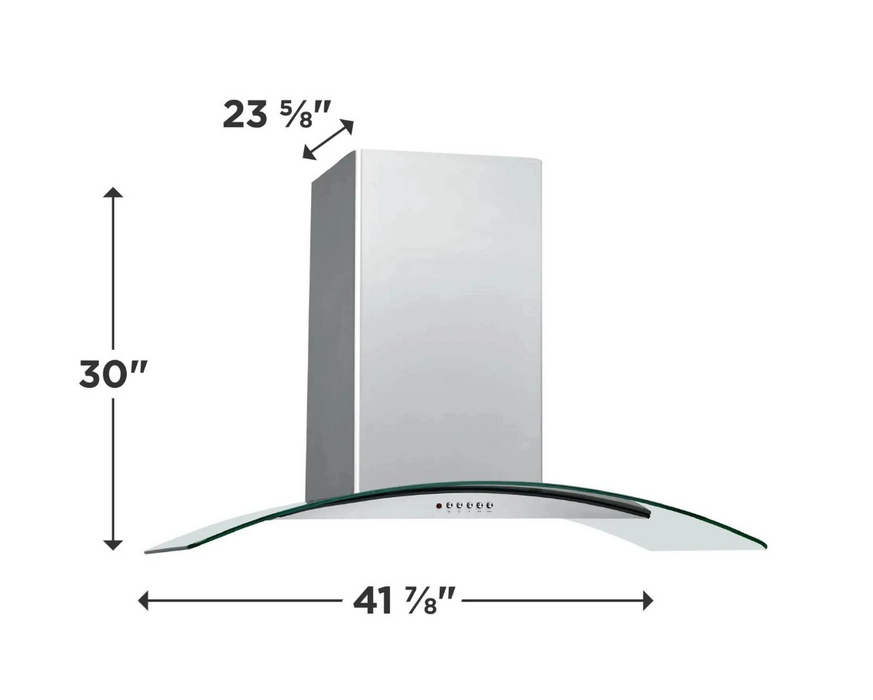 Frigidaire - 42 inches - Convertible - Island Range Hood - Stainless Steel
