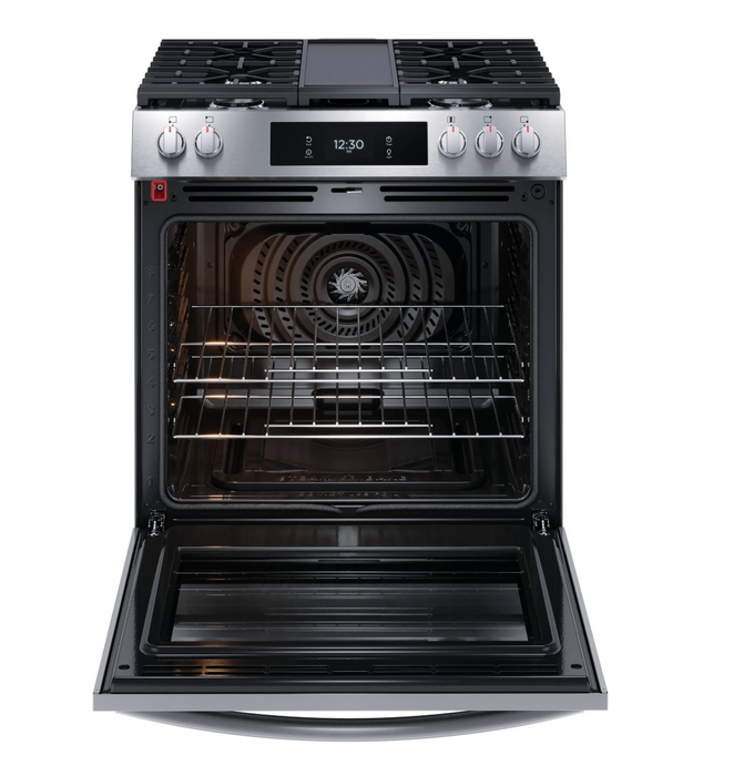 Frigidaire Gallery - 30" Front Control Gas Range with Total Convection - Stainless Steel