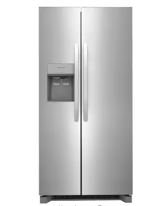 Frigidaire - 22.3 Cu. Ft. 33'' Standard Depth Side by Side Refrigerator - Stainless Steel