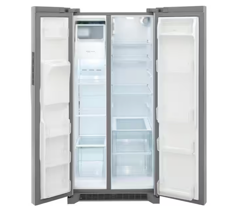 Frigidaire - 22.3 Cu. Ft. 33'' Standard Depth Side by Side Refrigerator - Stainless Steel