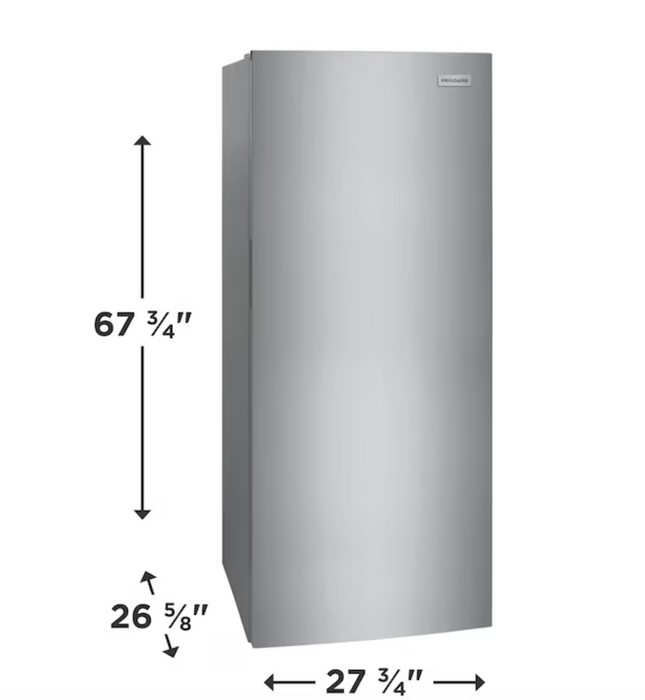 Frigidaire - 16 Cu. Ft Upright Freezer - Stainless Steel