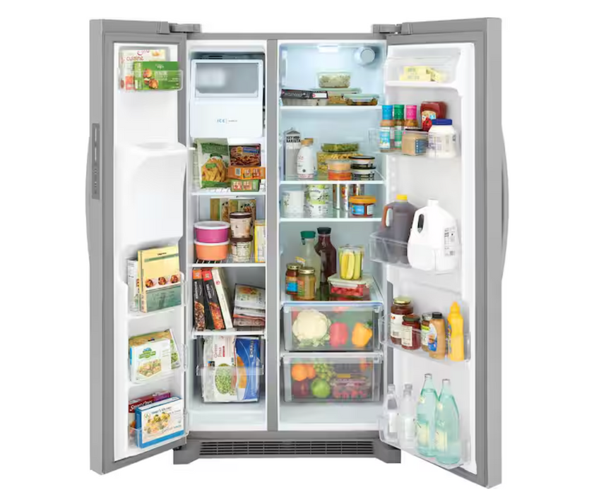 Frigidaire - 25.6 Cu. Ft. 36'' Standard Depth Side by Side Refrigerator - Stainless Steel