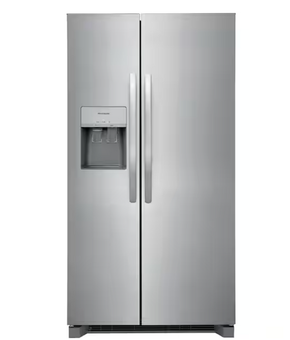 Frigidaire - 25.6 Cu. Ft. 36'' Standard Depth Side by Side Refrigerator - Stainless Steel