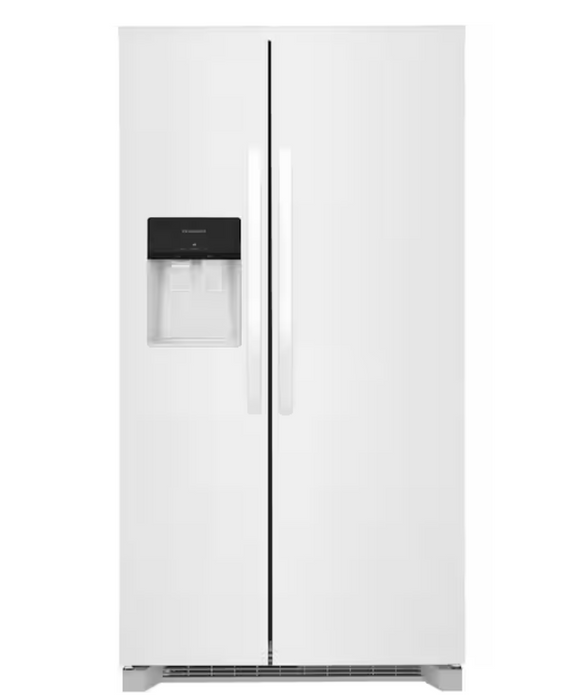 Frigidaire - 25.6 Cu. Ft. 36'' Standard Depth Side by Side Refrigerator - White