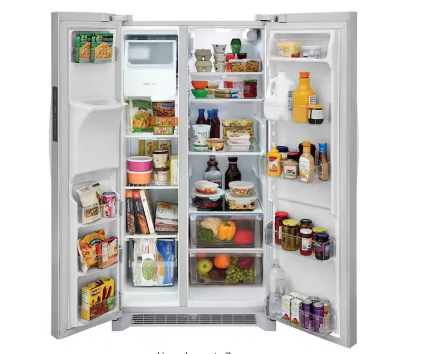 Frigidaire - 25.6 Cu. Ft. 36'' Standard Depth Side by Side Refrigerator - White