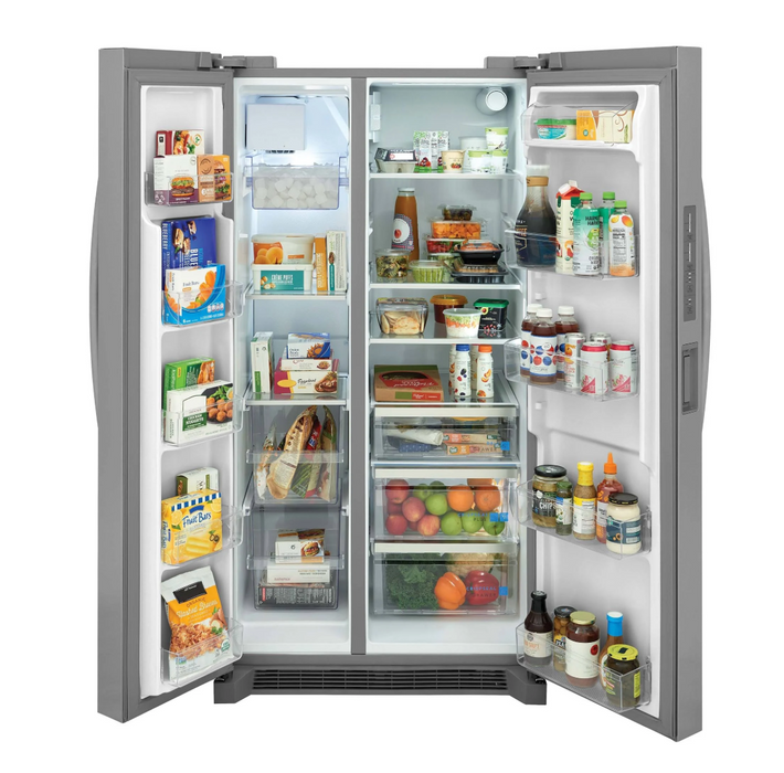 Frigidaire - Gallery 36 in. 26 cu. ft. Standard Depth Side-by-Side Refrigerator in Stainless Steel with Internal Water Dispenser