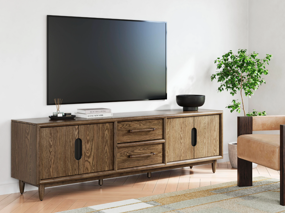 Clearance - Roanhowe - Extra Large TV Stand - Brown