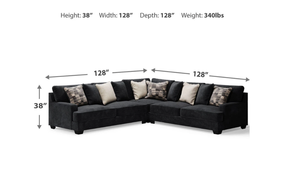 CLEARANCE Lavernette - 3-Piece Sectional