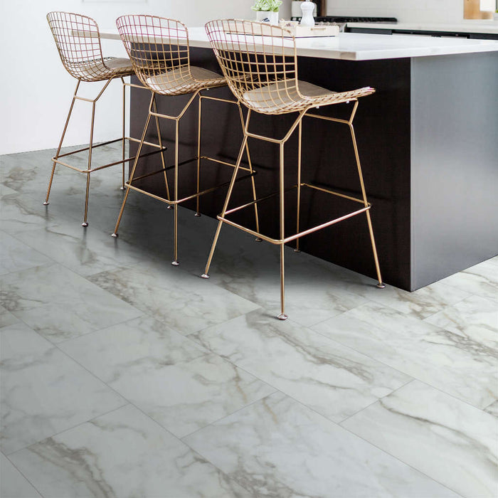 Shaw - 1022V - Paragon Tile Plus - Calacatta - Vinyl Flooring