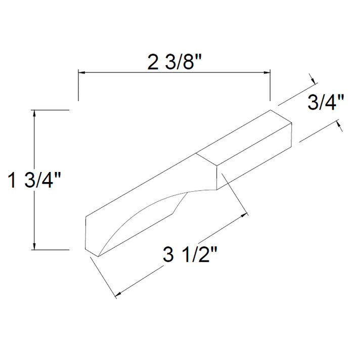 TA Cabinetry - 3.5-Inch Crown Cove Molding
