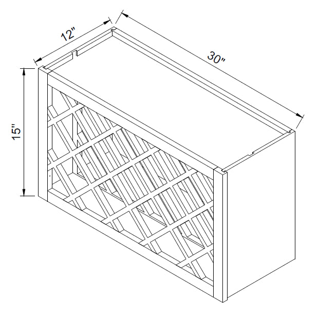 TA Cabinetry - 30-Inch Wide Wall Wine Rack