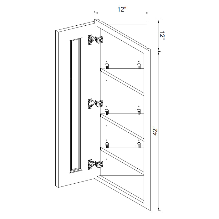 TA Cabinetry - 42-Inch High Angle Wall Cabinet