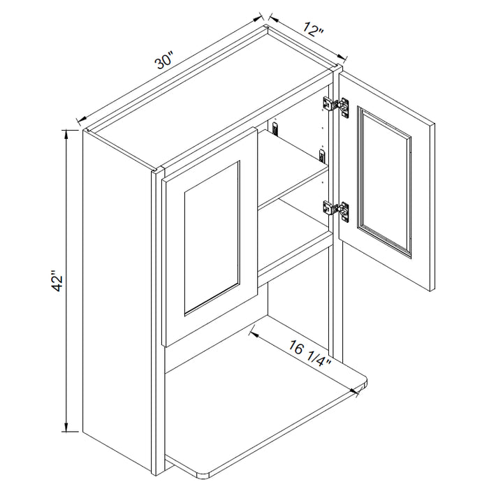 TA Cabinetry - 42-Inch High Microwave Wall Cabinet