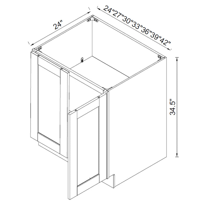 TA Cabinetry - Double Full Height Doors Base Cabinet