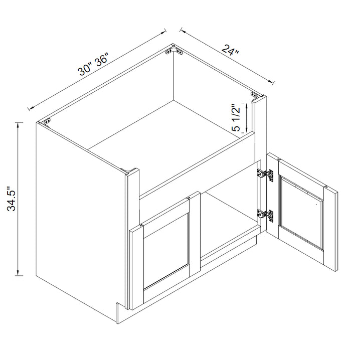 TA Cabinetry - Farm Sink Base Cabinet