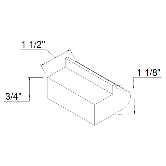 TA Cabinetry - Light Rail Molding