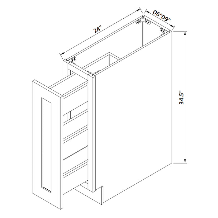TA Cabinetry - Spice Rack Base Cabinet