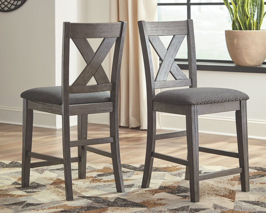 Caitbrook - Gray - Upholstered Barstool