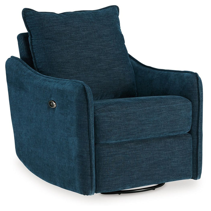 Mcburg - Swivel Power Recliner - Navy