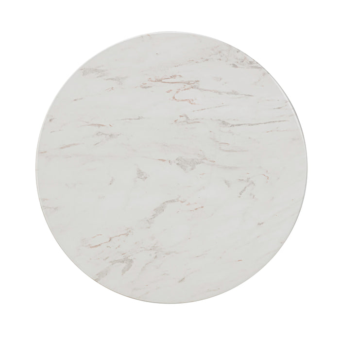 Chip - Marble Print Indoor / Outdoor Side Table - White