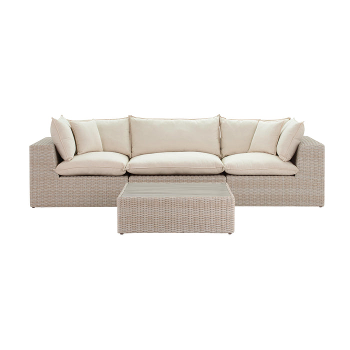 Cali - Wicker Outdoor Modular Sofa - Natural