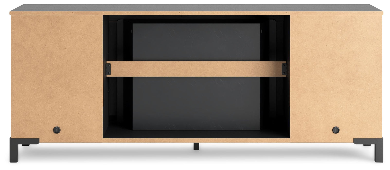 Cayberry - Black - TV Stand With Fireplace