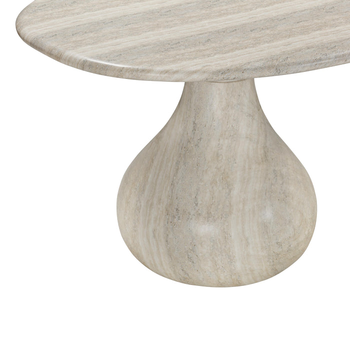 Smooch - Indoor / Outdoor Pedestal Dining Table - Travertine