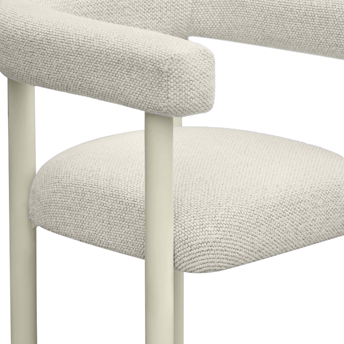 Jackie - Outdoor Textured Dining Chair - Cream