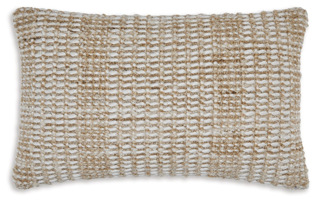 Hathby - Pillow (Set of 4) - Tan / White