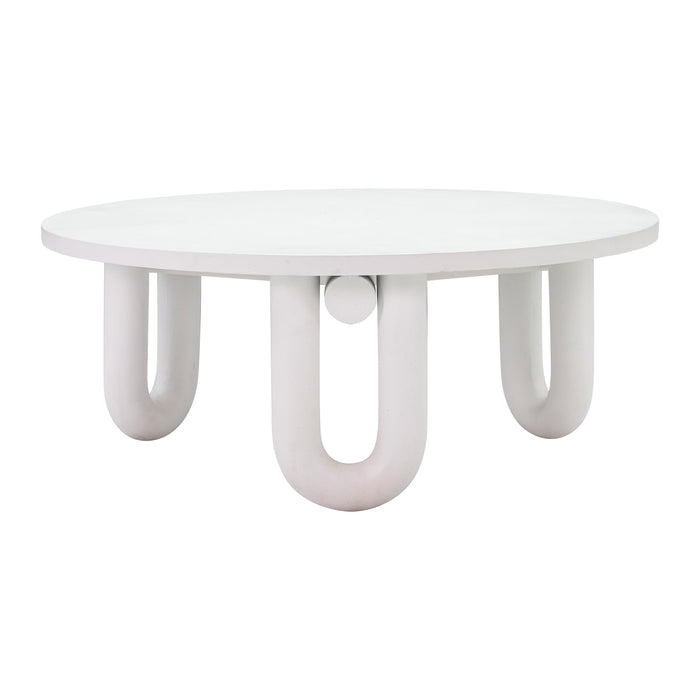 Tildy - Concrete Coffee Table - White