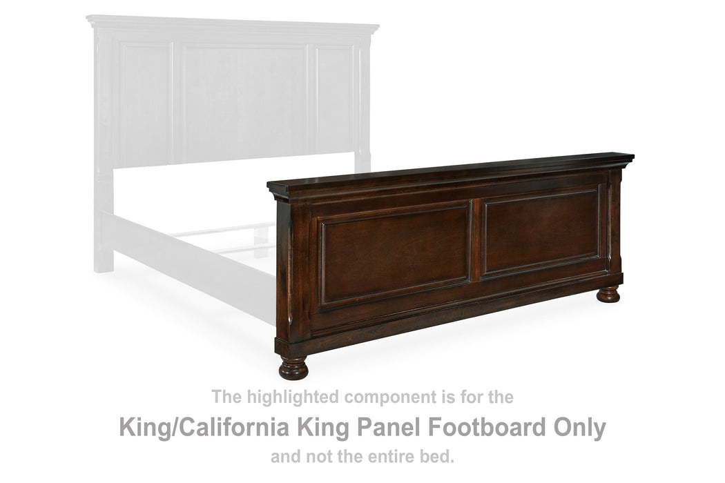 Porter - King/Cal King Panel Footboard - Rustic Brown