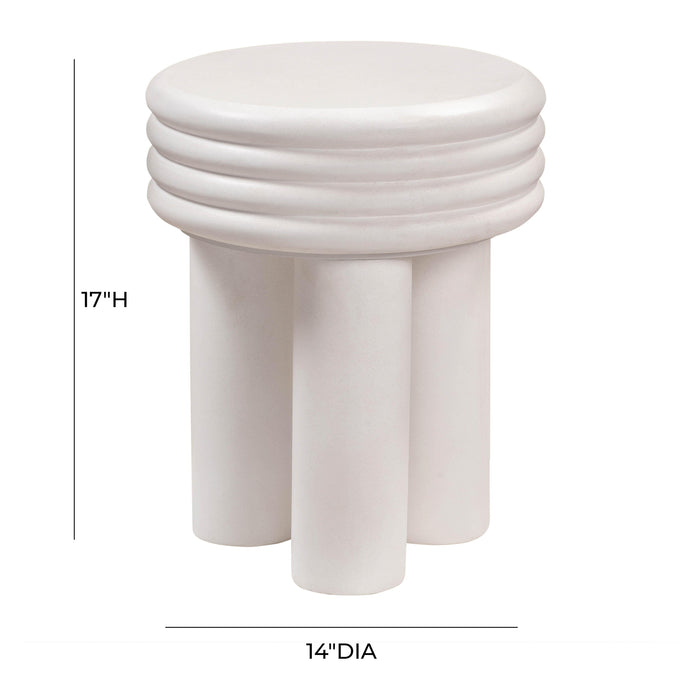Delta - Concrete Side Table - Ivory