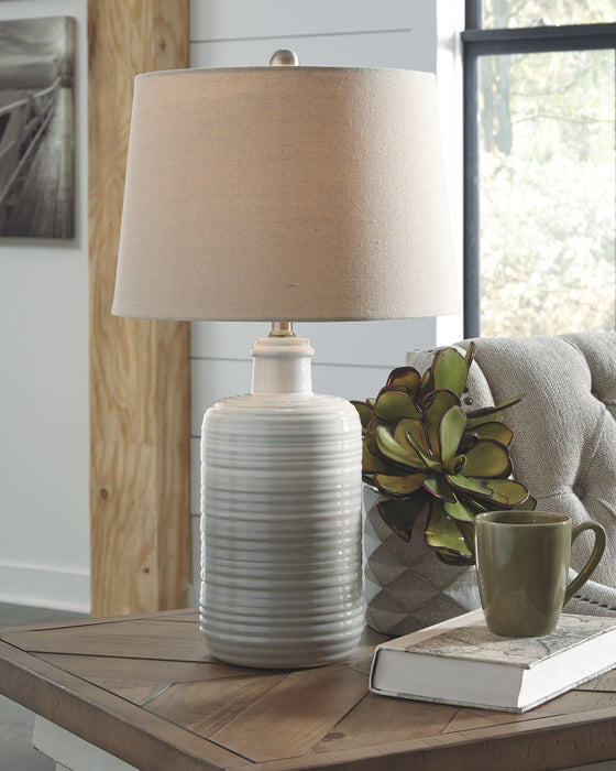 Marnina - Taupe - Ceramic Table Lamp