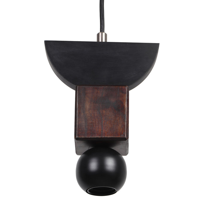 Taga - Small Pendant Lamp - Black / Brown