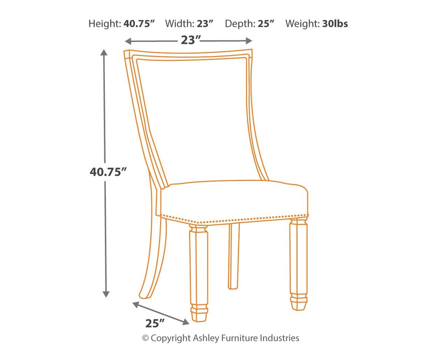Bolanburg - White / Brown / Beige - Dining UPH Side Chair