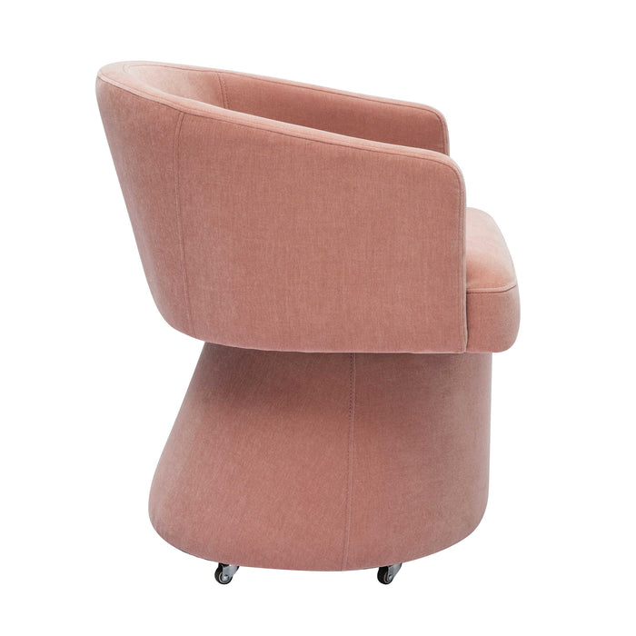 Kristen - Upcycled Chenille Rolling Desk Chair