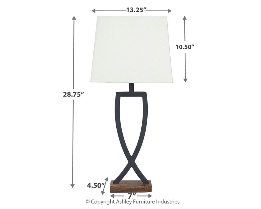 Makara - Black/Brown - Metal Table Lamp