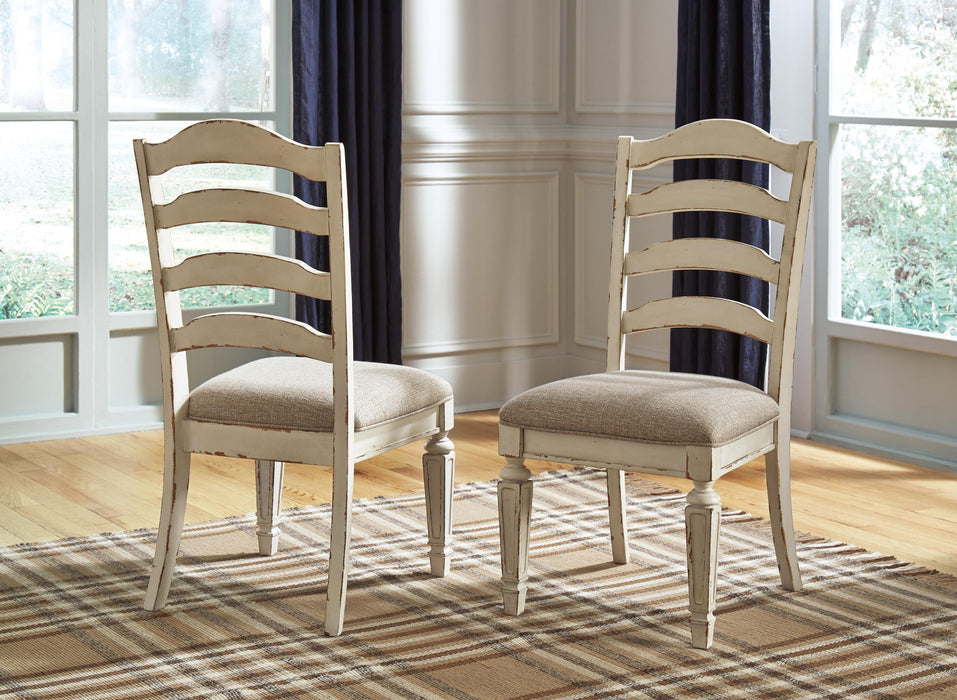 Realyn - Chipped White - Dining UPH Side Chair