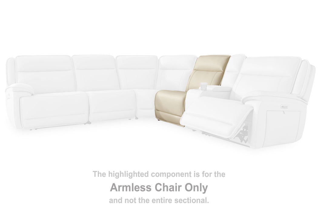 Double Deal - Almond - Armless Chair