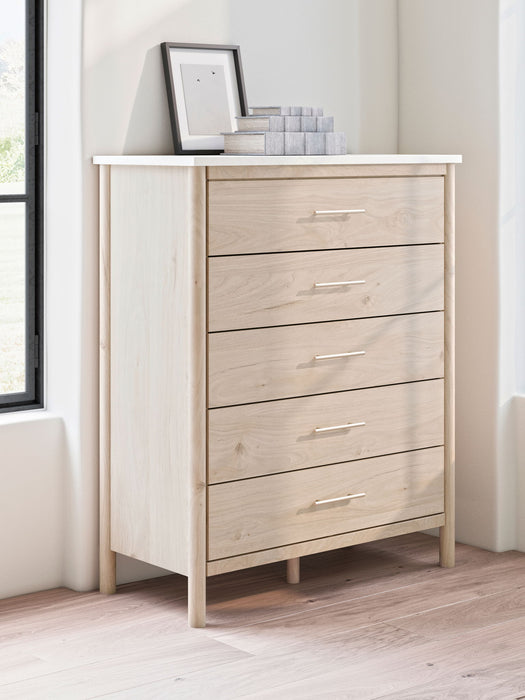 Cadmori - Five Drawer Wide Chest - Two-Tone