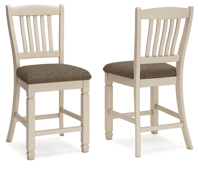 Bolanburg - Brown / Beige / White - Upholstered Barstool