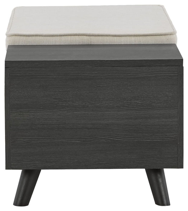 Yarlow - Storage Bench - Dark Gray