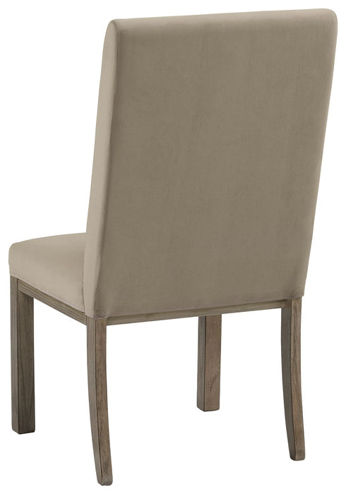 Chrestner - Gray / Brown - Dining Uph Side Chair (Set of 2)