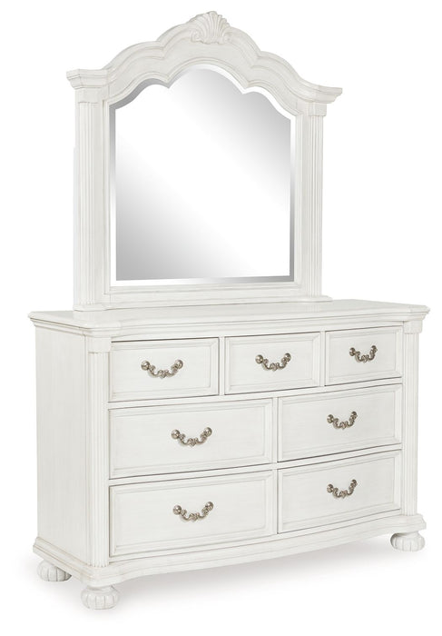 Montelaine - Dresser And Mirror - Antique White