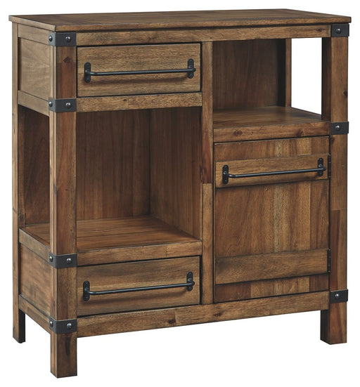 Roybeck - Light Brown / Bronze - Accent Cabinet Cleveland Home Outlet (OH) - Furniture Store in Middleburg Heights Serving Cleveland, Strongsville, and Online