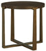 Balintmore - Brown / Gold Finish - Round End Table Cleveland Home Outlet (OH) - Furniture Store in Middleburg Heights Serving Cleveland, Strongsville, and Online