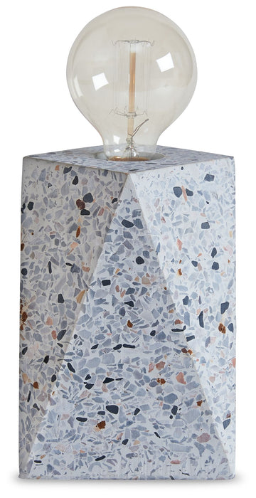 Maywick - White - Concrete Table Lamp Cleveland Home Outlet (OH) - Furniture Store in Middleburg Heights Serving Cleveland, Strongsville, and Online
